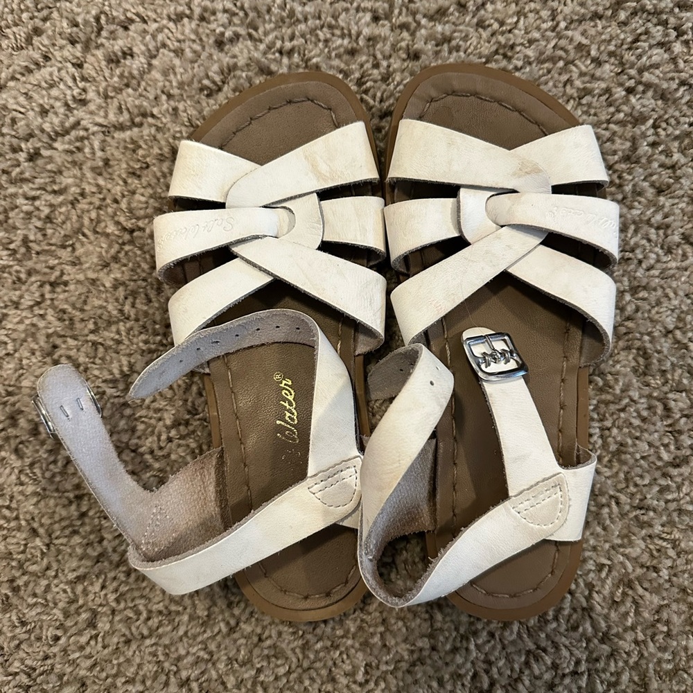 White Salt Water Sandals